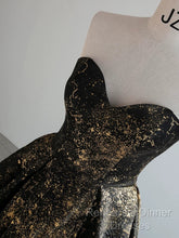 Vintage Ball Gown Sweetheart Sleeveless Long Semi Formal Prom Gown Fairy Black Semi Formal Prom Dresses